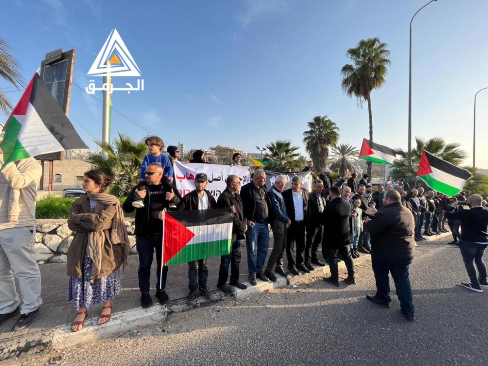 بالفيديو| وقفة احتجاجية في أم الفحم للتنديد بالعدوان الإسرائيلي على جنين