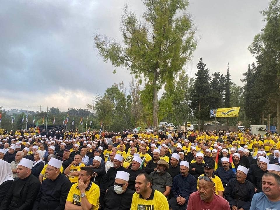 تظاهرة للدروز في جبل الكرمل ضد أوامر الهدم لأبناء الطائفة..وموفق طريف: سئمنا الوعود معدومة الرصيد
