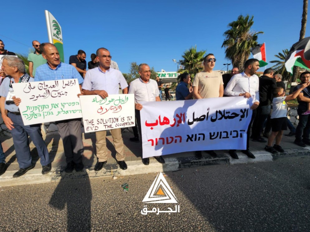 العشرات يتظاهرون في أم الفحم تنديدًا بالعدوان الإسرائيلي على جنين