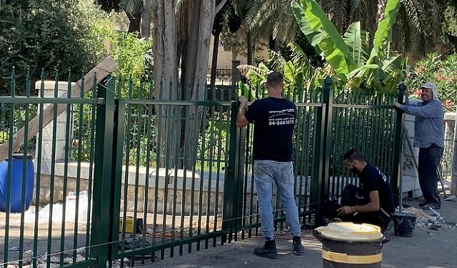 تسييج دير وكنيسة مار إلياس في حيفا..وناشط للجرمق: نخطط لتشكيل حراسة مشددة على الدير وتنظيم الدخول له