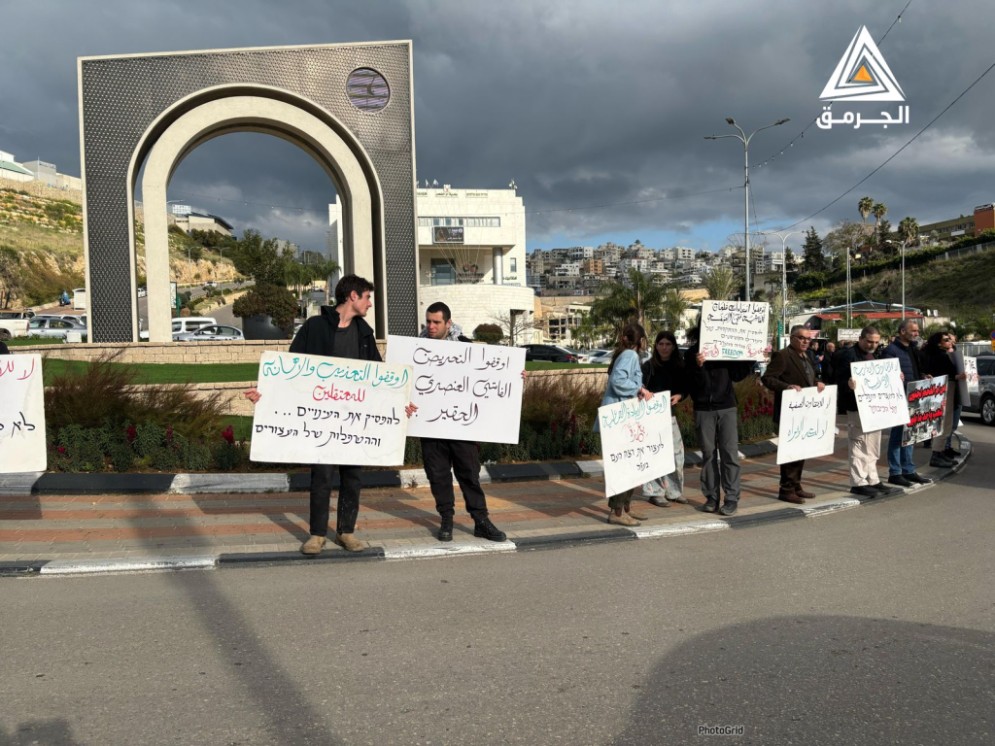 فلسطينيون يتظاهرون في أم الفحم ضد استئناف الحرب على قطاع غزة